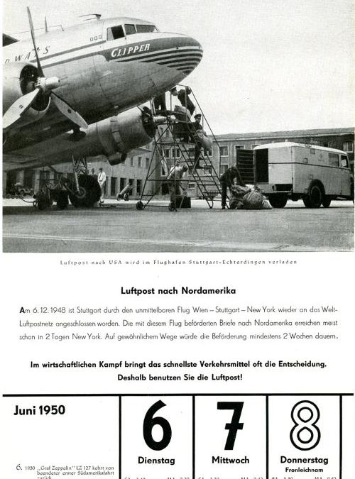 6. Juni 1950 – „Luftpost nach Nordamerika“