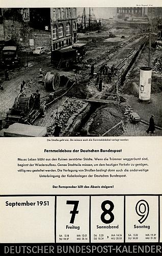 8. September 1951: Fernmeldebau der Deutschen Bundespost