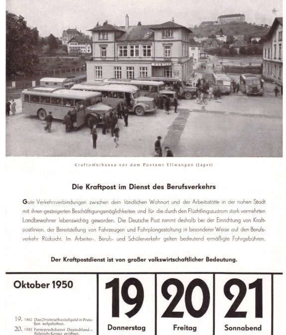 Kraftpost vor 70 Jahren