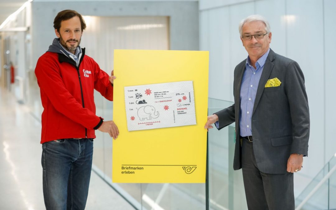 Die Österreichische Post bringt Corona-Briefmarke aus Toilettenpapier heraus