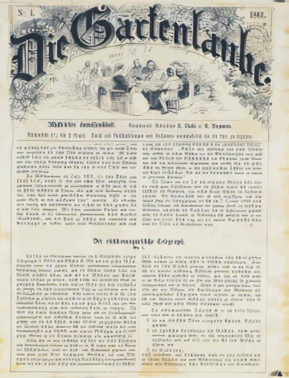 Die Gartenlaube war eine im deutschen Sprachraum beliebte Familienzeitschrift. Sie war illustriert und erschien von 1853 bis 1944